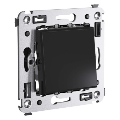 4402103 - ДКС Выключатель одноклавишный в стену, "Avanti", "Черный квадрат"