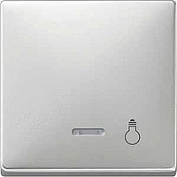 SD Клавиша 1-ная с линзой и символом "Свет" , стальн.