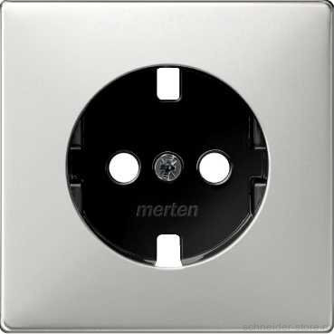 SD Накладка розетки 2К+З 16А 250В~, стальн.