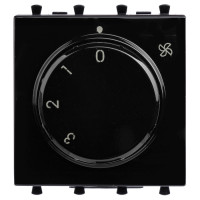 4402172 - ДКС Механизм управления вентиляторами модульный, "Avanti", "Черный квадрат", 2 модуля