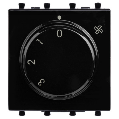 4402172 - ДКС Механизм управления вентиляторами модульный, "Avanti", "Черный квадрат", 2 модуля