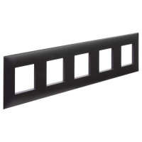 4412900 - ДКС Рамка ARTLEBEDEV, "Avanti", "Черный матовый", 5 постов