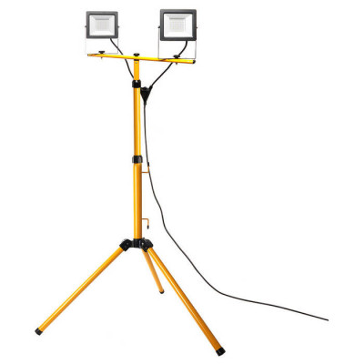 Прожектор на штативе , 2*50W 6400К 220V черный IP65  , LL-503, Feron 29568