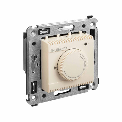 4405163 - ДКС Термостат для теплых полов в стену, "Avanti", "Ванильная дымка"