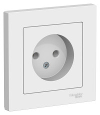 ATN000140 - ATLASDESIGN РОЗЕТКА без заземления без шторок, 16А, в сборе, БЕЛЫЙ, Systeme Electric