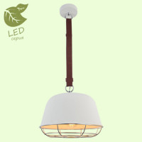 LUSSOLE KODIAK Подвесной светильник, цвет основания - хром, плафон - металл (цвет - белый), 1x10W E27, GRLSP-8043