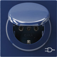 045446 Gira Розетка с з/к и крышкой