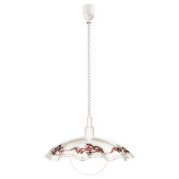 3041 Подвес VETRO, 1х60W (E27), ?420, H1100, пластик, белый/сатин. стекло, белый, фиол., черный