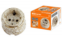 Розетка фарфоровая 2П+З 16А 250В мраморная «Болонь» TDM Electric, SQ1820-0009 Розетка фарфоровая 2П+З 16А 250В мраморная «Болонь» TDM Electric, SQ1820-0009