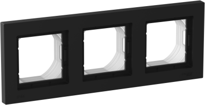 ATN441003 - ATLASDESIGN AQUA 3-постовая РАМКА, IP44, КАРБОН, Systeme Electric