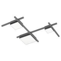 39689 Потолочный светильник VIAREGGIO, LED 39,3 W, 4900 lm, L815, B775, H70, сталь, черный/пластик