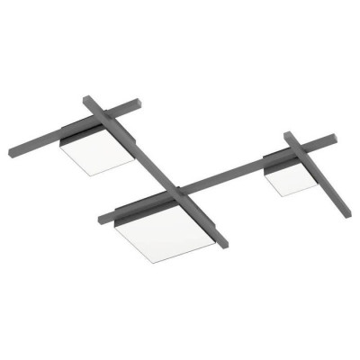 39689 Потолочный светильник VIAREGGIO, LED 39,3 W, 4900 lm, L815, B775, H70, сталь, черный/пластик