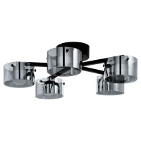 39874 Светод. потолочный светильник COPILLOS димм, 5х7,2W(LED), ?655, H175, 2850lm, сталь, черный//ст