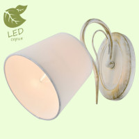 LUSSOLE STAMFORD Бра, цвет основания - белый, плафон - ткань (цвет - белый), 1x6W E14, GRLSP-8060