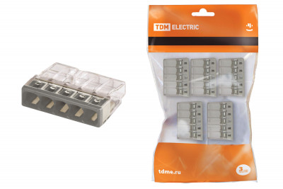 Строительно-монтажная клемма КБМ-2273-235 (2,5мм2) с пастой (5 шт/упак) TDM Electric, SQ0517-0124