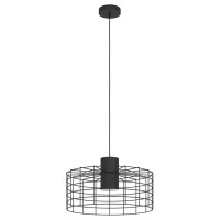 43628 Подвесной потолочный светильник (люстра) MILLIGAN, 1Х40W, E27, H1100, ?480, сталь, черный/белы