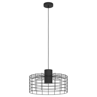43628 Подвесной потолочный светильник (люстра) MILLIGAN, 1Х40W, E27, H1100, ?480, сталь, черный/белы