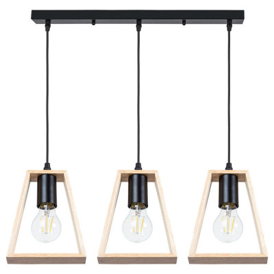 Arte Lamp BRUSSELS, Светильник подвесной, цвет арматуры - черный, цвет плафона/декора - бежевый, 3x60W E27, A8030SP-3BK