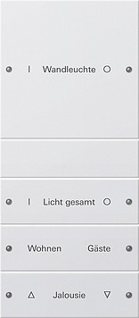 220403 Gira Набор клавиш 4-клав. (1+3),  ГРАВИРОВКА