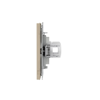 DKC KANT Компьютерная розетка RJ-45 без шторки, кат.5е двойная, ванильный марципан, 7015664