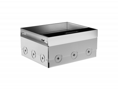 Donel Лючок в пол 12 мод. (6 мод. 45х45 мм.) верт. установка, металл, в уровень с напольным покрытие, DFB12SMLVL