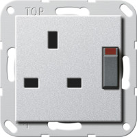 277826 Gira Розетка "Британский стандарт с затвором (shutter) и символом