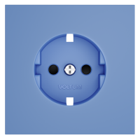Накладка для розетки с заземлением и защитными шторками, S70 (деним), VLS000715
