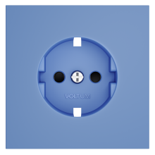 Накладка для розетки с заземлением и защитными шторками, S70 (деним), VLS000715