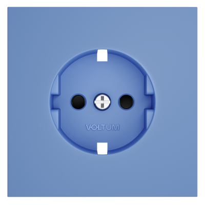 Накладка для розетки с заземлением и защитными шторками, S70 (деним), VLS000715