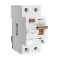 Werkel W912P406 / Устройство защитного отключения 1P+N 40 A 30 mА  АС  6 kА, a062443