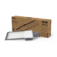 Светильник Уличный Gauss LED Avenue IP65 420*160*57 80W 8000lm 3000K 190-250V КСС "Ш" 1/10, 629534180