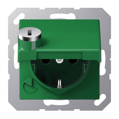 SCHUKO-розетка  с крышкой и замком, AS1520BFKLSLGN