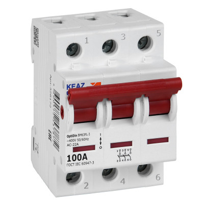 КЭАЗ Выключатель нагрузки модульный OptiDin BM63PL-280-УХЛ3 (ВМ63PL), 328165
