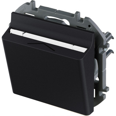 Legrand Выключатель карточный с подсветкой - Legrand Inspiria - без задержки выключения 6А 250В безвинтовые зажимы - антрацит, 673803