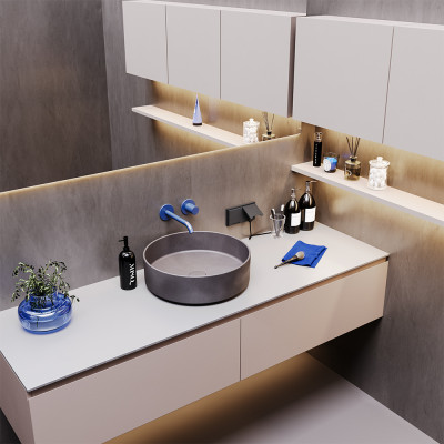 Розетка встраиваемая VOLTUM S70 с заземлением, защитными шторками и крышкой 16А, (графит), VLS040307