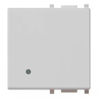 Vimar Клавиша на 2 модуля с индикатором "кольцо", серебро, 14022.SL