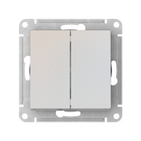 ATN000451S - ATLASDESIGN 2-клавишный ВЫКЛЮЧАТЕЛЬ, сх.5, 10АХ, мех., быстрозажим. клем., ЖЕМЧУГ, Systeme Electric