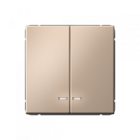 GAL001253S - ARTGALLERY 2-клавишный ВЫКЛЮЧАТЕЛЬ с подсветкой, сх.5а, 10АХ, механизм, быстрозажим. клем., ПЕСОЧНЫЙ, Systeme Electric