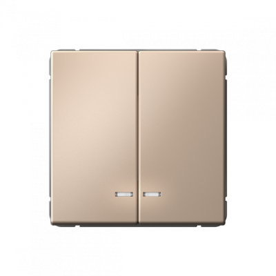 GAL001253S - ARTGALLERY 2-клавишный ВЫКЛЮЧАТЕЛЬ с подсветкой, сх.5а, 10АХ, механизм, быстрозажим. клем., ПЕСОЧНЫЙ, Systeme Electric