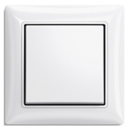 ABB Выключатель 1-клавишный, цвет - белый, серия Basic55