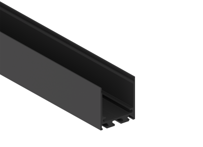 Donel,Накладной/подвесной алюминиевый профиль, 32х35х2000. Цвет: Черный матовый, RAL9005,серия:DN8ALE, DN18506RAL9005