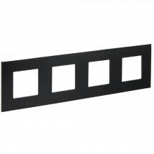 SKANDY Рамка 4-мест. SK-F34Bl металл черн. IEK, SK-M42-M-K02