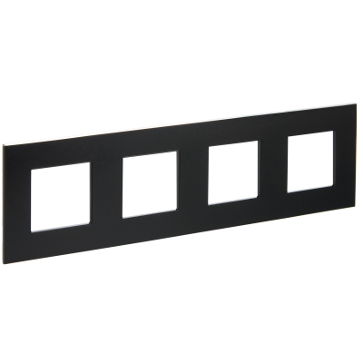 SKANDY Рамка 4-мест. SK-F34Bl металл черн. IEK, SK-M42-M-K02