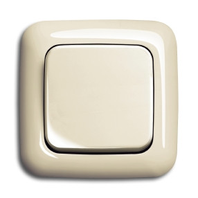 ABB Выключатель 1-клавишный, цвет - слоновая кость, серия Busch-Duro 2000