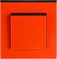 ABB Выключатель 1-клавишный, цвет оранжевый - черный, серия Levit