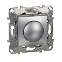 MGU5.513.30 - UNICA LED СВЕТОРЕГУЛЯТОР поворотно-нажимной, универсальный 4-400Вт, АЛЮМИНИЙ