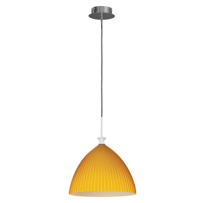 Lightstar 810033 (MD5021-1SO) Подвес AGOLA 1х40W E14 ХРОМ/ЯНТАРЬ (в комплекте)