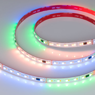 Лента SPI-BA120-12mm 24V RGBW-Warm-PX6-BPT (16 W/m, IP20, 5060/2835, 5m) (Arlight, бегущий огонь), 040620