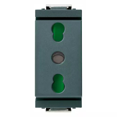 Vimar Розетка BPRESA 2P+T 16A серая, 17033