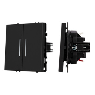 054267 - Механизм выключателя двухклавишный проходной LED SWT-NOBE-MKP2-SFPL-L-BK (230V, 10A) (Arlight, -)